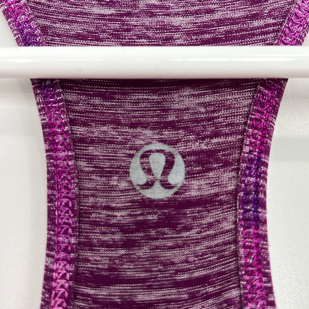 Lululemon Small Heathered Purple Racerback Athletic Tank Top - Picture 6 of 8